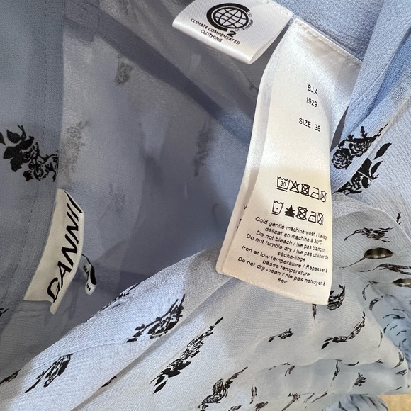 Ganni Georgette Skirt, Brunerra Blue - Picture 6 of 6